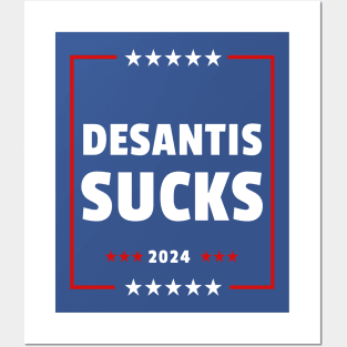 Desantis Sucks Anti Woke Agenda Liberal Posters and Art